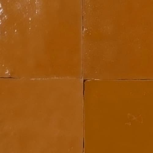 Orange — azulejo de zellige, Fer & Pierre