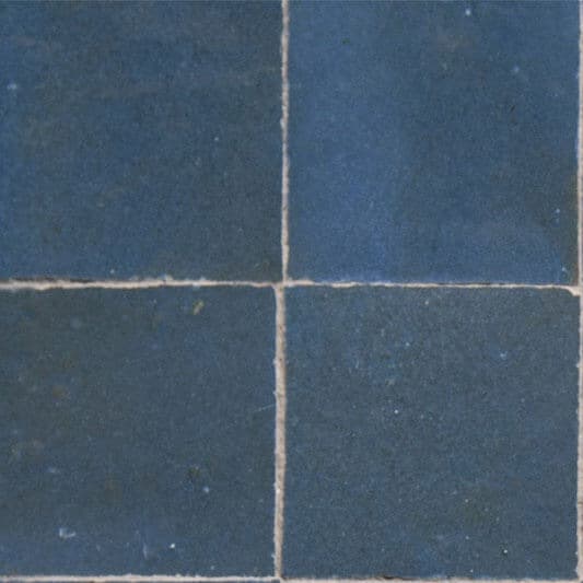Bleu Orage — azulejo de zellige, Les Ateliers Zelij