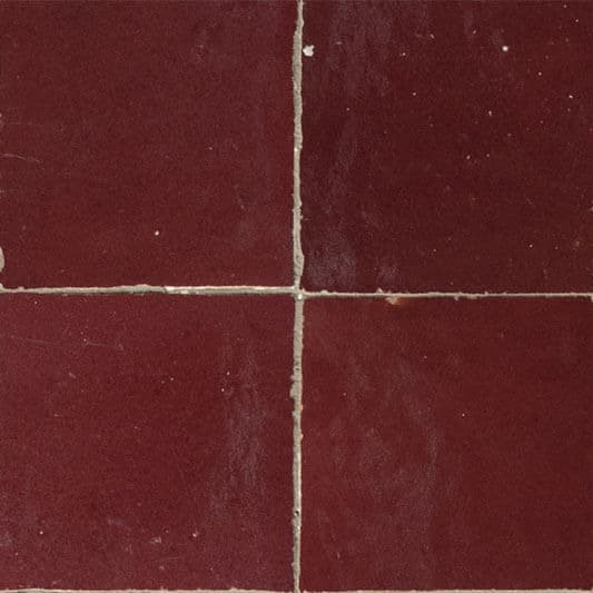 Rouge — azulejo de zellige, Les Ateliers Zelij