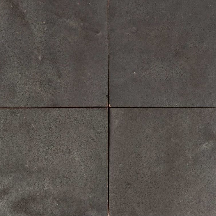 Noir Métal — zellige tile by Terre de Zellige