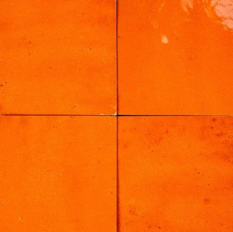 Orange Petillant — zellige tile by Terre de Zellige