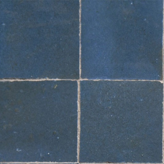 Bleu Orage — azulejo de zellige, Les Ateliers Zelij
