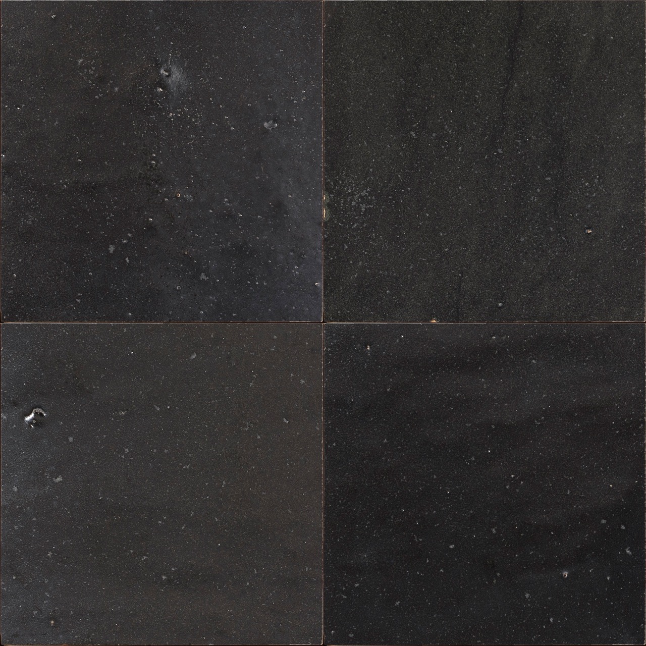 Noir Carbone — azulejo de zellige, RO'MA Nature