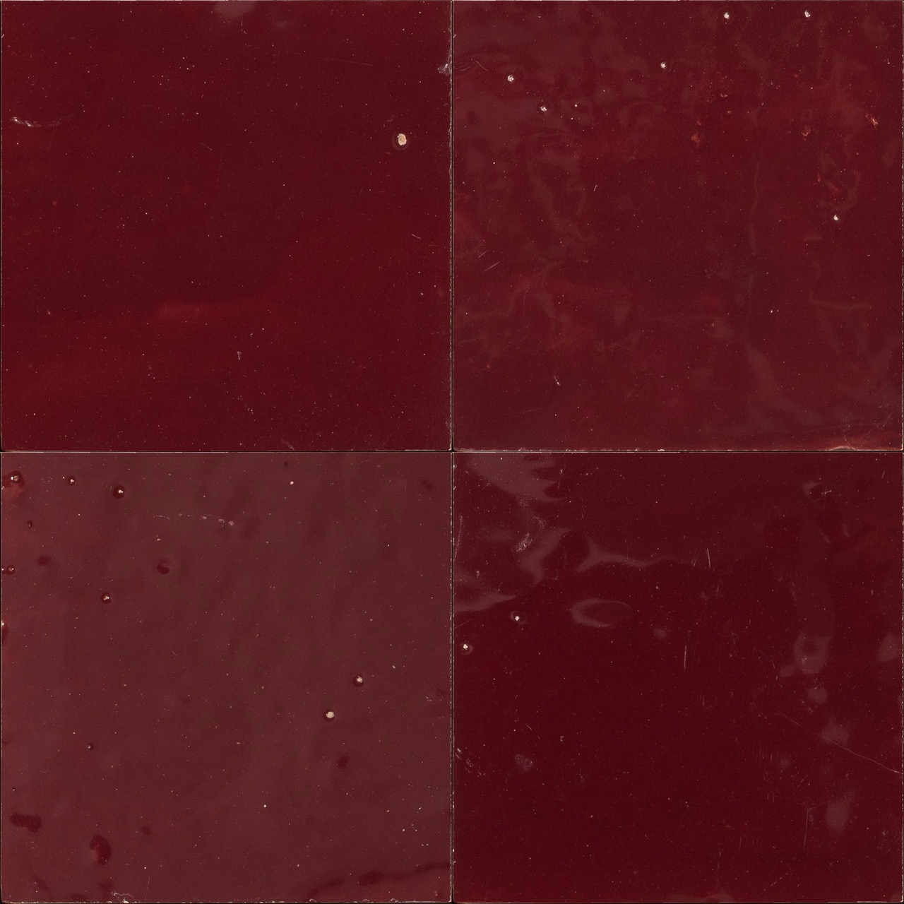 Rouge Lie de vin — azulejo de zellige, RO'MA Nature