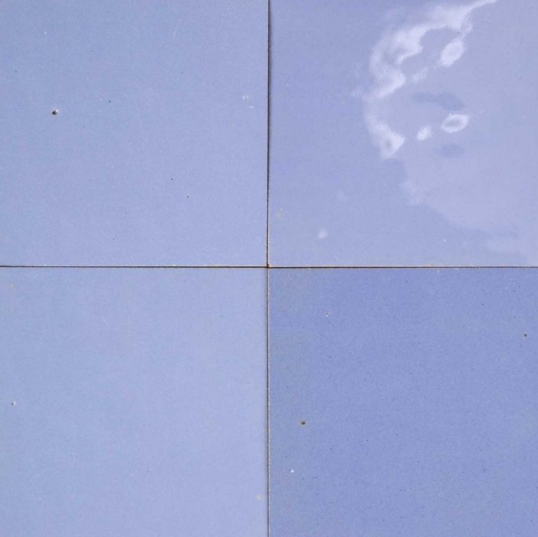 Bleu Azur — azulejo de zellige, Terre de Zellige