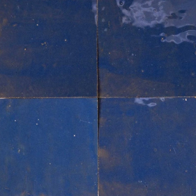 Bleu France — azulejo de zellige, Terre de Zellige
