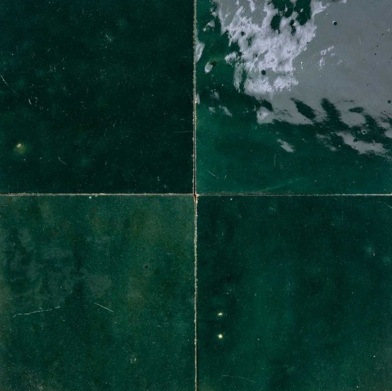 Bleu Petrole — azulejo de zellige, Terre de Zellige