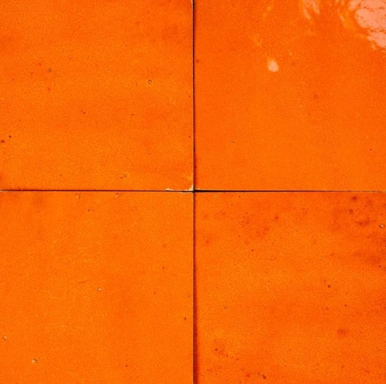 Orange Petillant — azulejo de zellige, Terre de Zellige