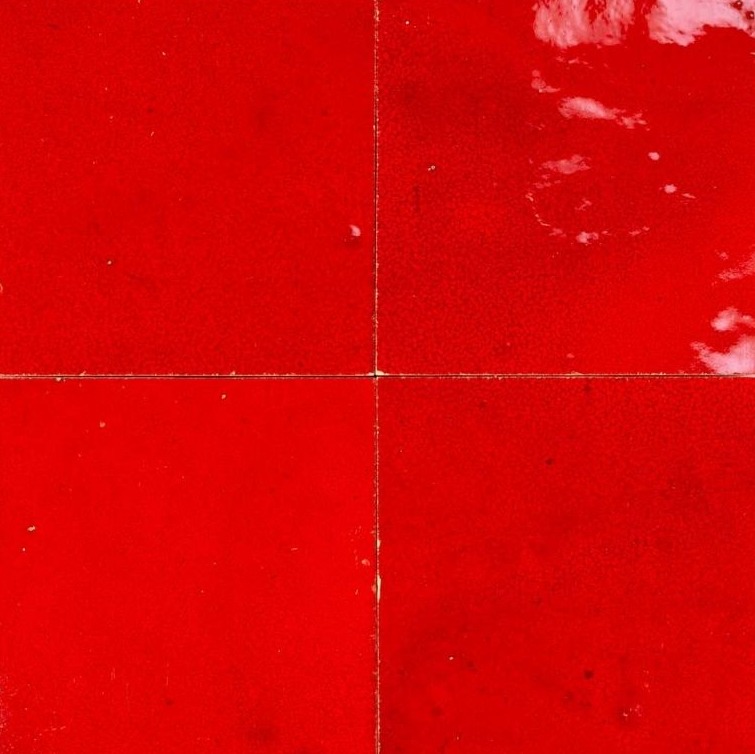 Rouge Petillant — azulejo de zellige, Terre de Zellige